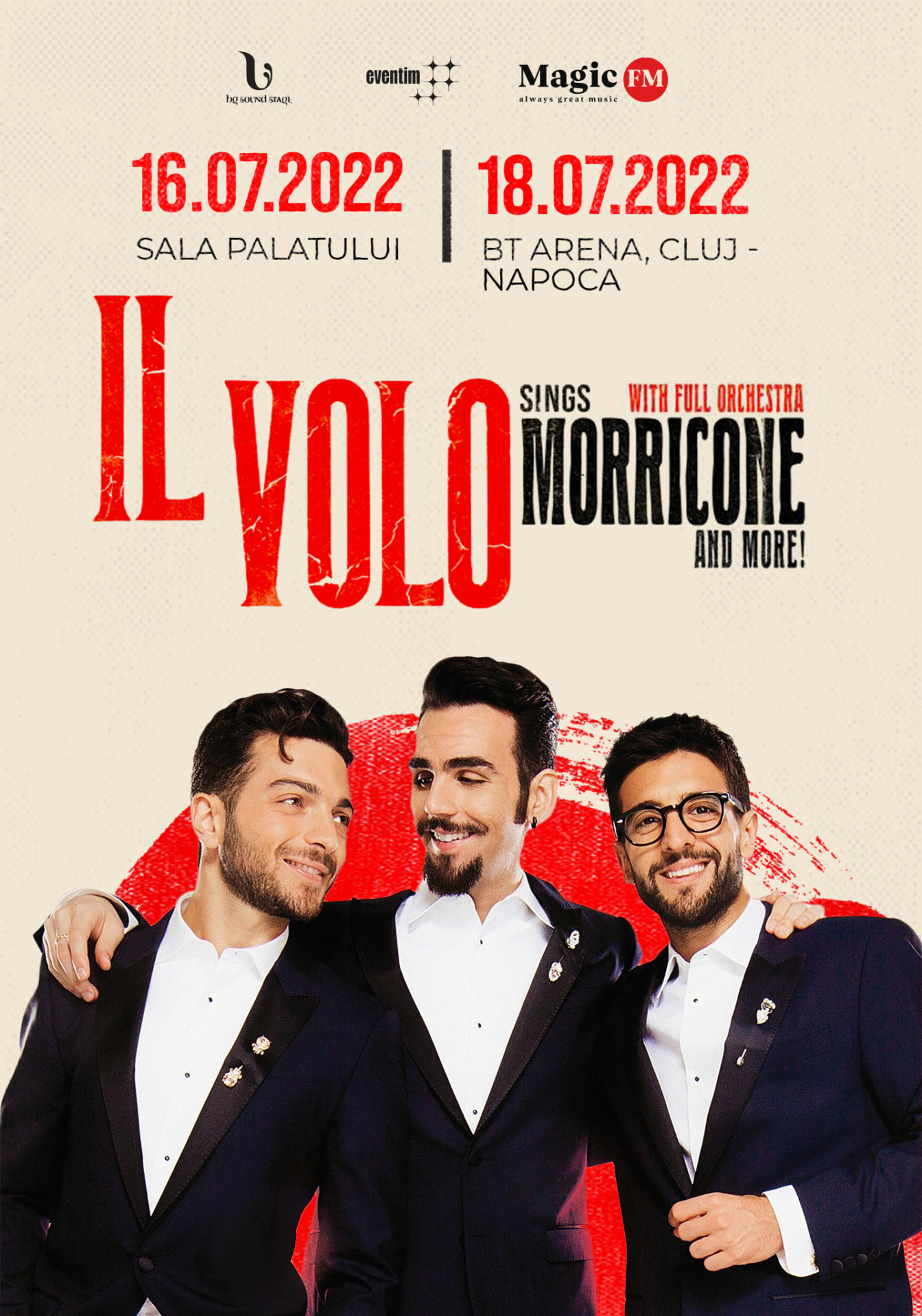 IL VOLO VA CONCERTA PENTRU PRIMA DATĂ LA CLUJ-NAPOCA PE 18 IULIE 2022