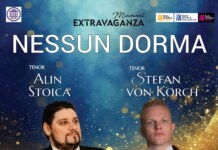 Tenorii ŞTEFAN von KORCH şi ALIN STOICA, alături de pianistul ALEXANDRU BURCĂ în premieră împreună în concertul NESSUN DORMA, pe 19 Iunie la Sala Dalles