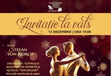 INVITAŢIE LA VALS – Concert Extraordinar pe 13 Decembrie la Teatrul Naţional de Operetă şi Musical Ion Dacian